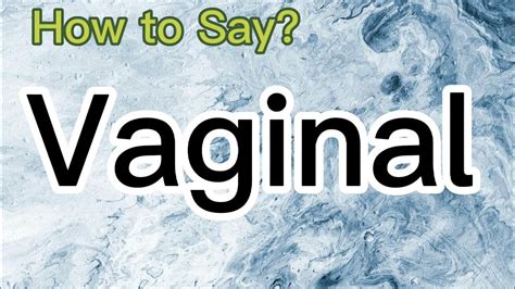 how do you pronounce vaginal|VAGINA Definition & Meaning .